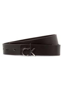 Calvin Klein Damski pasek skórzany Kobiety skóra czarny jednolity ze sklepu vangraaf w kategorii Paski damskie - zdjęcie 178368066