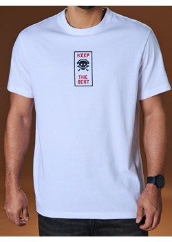 Sinsay - Koszulka z nadrukiem - biały ze sklepu Sinsay w kategorii T-shirty męskie - zdjęcie 178371579