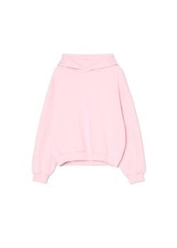 Cropp - Różowa bluza z kapturem - różowy ze sklepu Cropp w kategorii Bluzy damskie - zdjęcie 178372596