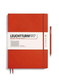 LEUCHTTURM1917 Notatnik w kolorze czerwonym w kratkę - A4+ ze sklepu Limango Polska w kategorii Akcesoria biurowe - zdjęcie 178373878