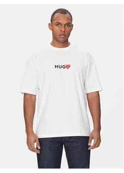 HUGO T-Shirt Dewdam 50530557 Biały Relaxed Fit ze sklepu MODIVO w kategorii T-shirty męskie - zdjęcie 178378188