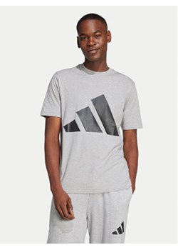 adidas T-Shirt Essentials Big Logo JE8948 Szary Regular Fit ze sklepu MODIVO w kategorii T-shirty męskie - zdjęcie 178381179