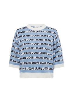 Joop Jeans Damski sweter z dzianiny JOOP - Kolinda Kobiety Bawełna jasnoniebieski w paski - id: 740446-0001-09960 - marki Joop! - 178389636 Joop Jeans Damski sweter z dzianiny JOOP - Kolinda Kobiety Bawełna jasnoniebieski w paski ze sklepu vangraaf w kategorii Swetry damskie - zdjęcie 178389636
