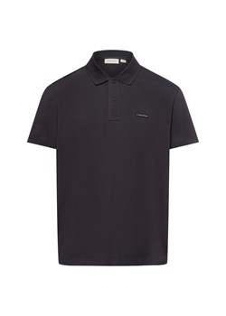 Calvin Klein Jeans Męska koszulka polo Mężczyźni Bawełna czarny jednolity ze sklepu vangraaf w kategorii T-shirty męskie - zdjęcie 178389638