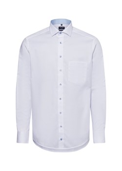 OLYMP Luxor modern Fit Męska koszula biznesowa Mężczyźni Modern Fit Bawełna biały wypukły wzór tkaniny ze sklepu vangraaf w kategorii Koszule męskie - zdjęcie 178389655