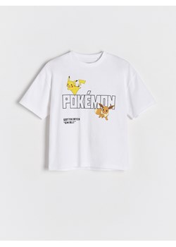 Reserved - T-shirt Pokémon - złamana biel ze sklepu Reserved w kategorii T-shirty chłopięce - zdjęcie 178390096
