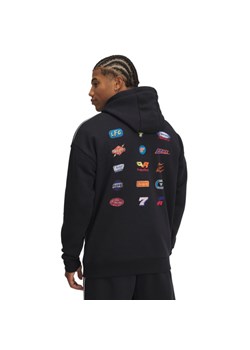 Męska bluza dresowa nierozpinana z kapturem Under Armour Project Rock Icon Fleece Hdy - czarna ze sklepu Sportstylestory.com w kategorii Bluzy męskie - zdjęcie 178393339