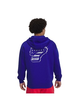 Męska bluza dresowa rozpinana z kapturem Project Rock Icon Fleece FZ - niebieska ze sklepu Sportstylestory.com w kategorii Bluzy męskie - zdjęcie 178393357