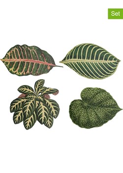 Madre Selva Podkładki stołowe (4 szt.) &quot;Leaves&quot; w kolorze zielonym - szer. 12 cm ze sklepu Limango Polska w kategorii Akcesoria kuchenne - zdjęcie 178393459