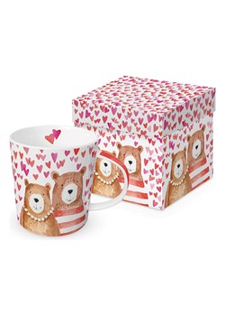 ppd Kubek jumbo &quot;Love Bears&quot; w kolorze jasnoróżowo-jasnobrązowym - 350 ml ze sklepu Limango Polska w kategorii Naczynia dziecięce - zdjęcie 178397867