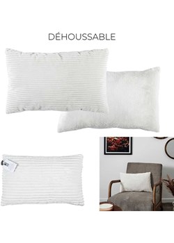 THE HOME DECO FACTORY Poduszka &quot;Cocooning&quot; w kolorze białym - 50 x 50 cm ze sklepu Limango Polska w kategorii Poduszki dekoracyjne - zdjęcie 178398168