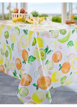 Calitex Obrus &quot;Citronade&quot; w kolorze biało-żółto-pomarańczowym ze sklepu Limango Polska w kategorii Obrusy i bieżniki - zdjęcie 178398726