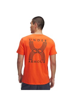 Męski t-shirt z nadrukiem Under Armour UA Run 96 - pomarańczowy ze sklepu Sportstylestory.com w kategorii T-shirty męskie - zdjęcie 178400007