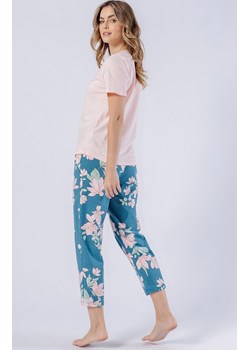 Dwuczęściowa piżama damska 1577 Celeste, Kolor łososiowy-wzór, Rozmiar L, Leveza ze sklepu Intymna w kategorii Piżamy damskie - zdjęcie 178403919