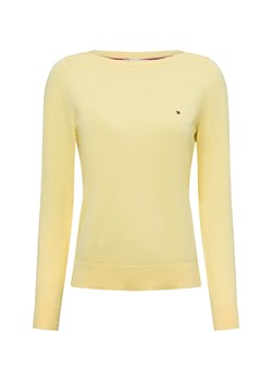 Tommy Hilfiger Sweter damski z dzianiny Kobiety Bawełna żółty jednolity ze sklepu vangraaf w kategorii Swetry damskie - zdjęcie 178406725