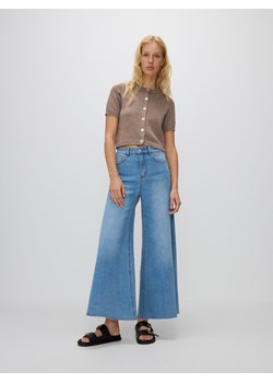 Reserved - Jeansy culotte z przetarciami - niebieski ze sklepu Reserved w kategorii Jeansy damskie - zdjęcie 178407619