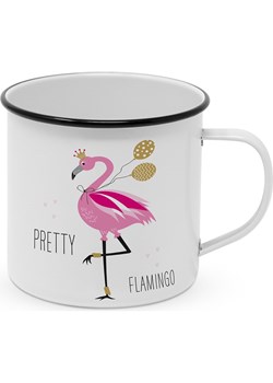 ppd Kubek jumbo &quot;Pretty Flamingo&quot; w kolorze biało-różowym - 400 ml ze sklepu Limango Polska w kategorii Naczynia - zdjęcie 178409016