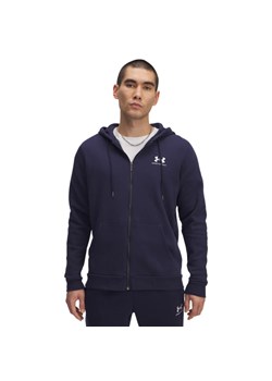 Męska bluza dresowa rozpinana z kapturem Under Armour UA Icon Fleece FZ Taping - granatowa ze sklepu Sportstylestory.com w kategorii Bluzy męskie - zdjęcie 178409509