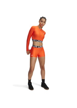 Damskie legginsy krótkie treningowe Under Armour UA Hg Authentics Shorty  - pomarańczowe ze sklepu Sportstylestory.com w kategorii Szorty - zdjęcie 178409545