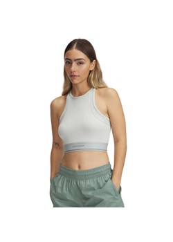 Damski top treningowy Under Armour UA Meridian Rib Branded Tank - zielony ze sklepu Sportstylestory.com w kategorii Bluzki damskie - zdjęcie 178409587