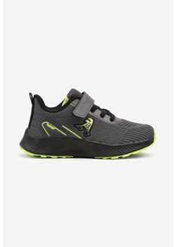 Szaro-Zielone Buty Sportowe Sneakersy Ozdobione Naszywką Fonarea ze sklepu born2be.pl w kategorii Buty sportowe dziecięce - zdjęcie 178412019
