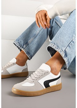 Biało-Czarne Sneakersy w Stylu Klasycznych Tenisówek Ahleria ze sklepu born2be.pl w kategorii Buty sportowe damskie - zdjęcie 178415907