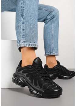 Czarne Buty Sportowe Sneakersy Ozdobione Tłoczeniem Tulinea ze sklepu born2be.pl w kategorii Buty sportowe damskie - zdjęcie 178416009