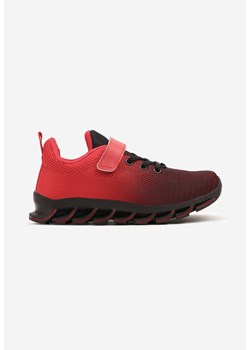 Czarno-Czerwone Buty Sportowe Sneakersy na Grubej Tłoczonej Podeszwie Kizana ze sklepu born2be.pl w kategorii Buty sportowe dziecięce - zdjęcie 178416137
