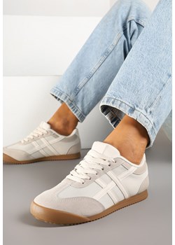 Beżowe Sneakersy w Stylu Kultowych Tenisówek Ilissena ze sklepu born2be.pl w kategorii Buty sportowe damskie - zdjęcie 178418295
