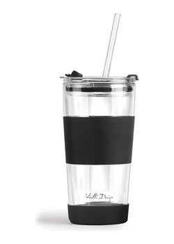 Vialli Design Szklanka termiczna w kolorze czarnym ze słomką - 600 ml ze sklepu Limango Polska w kategorii Kubki termiczne - zdjęcie 178421628