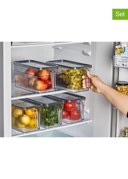 Violeta Home Pojemniki (2 szt.) w kolorze szarym - 13 x 13 x 28 cm ze sklepu Limango Polska w kategorii Pojemniki kuchenne - zdjęcie 178421756