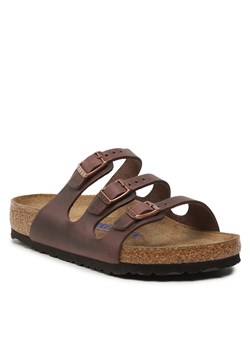 Klapki Birkenstock Florida 53901 Brązowy ze sklepu eobuwie.pl w kategorii Klapki damskie - zdjęcie 178422425