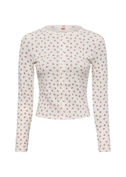 Levi's Damska koszulka z długim rękawem Kobiety Bawełna beżowy wzorzysty ze sklepu vangraaf w kategorii Bluzki damskie - zdjęcie 178423616