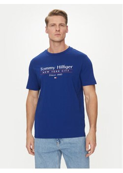 Tommy Hilfiger T-Shirt Center Stack MW0MW38621 Niebieski Regular Fit ze sklepu MODIVO w kategorii T-shirty męskie - zdjęcie 178425817