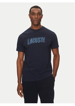 Lacoste T-Shirt TH8916 Granatowy Regular Fit ze sklepu MODIVO w kategorii T-shirty męskie - zdjęcie 178425975