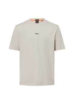 BOSS Orange T-shirt męski Mężczyźni Bawełna beżowy jednolity ze sklepu vangraaf w kategorii T-shirty męskie - zdjęcie 178429117