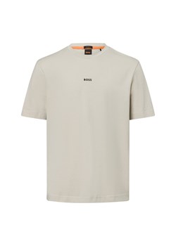 BOSS Orange T-shirt męski Mężczyźni Bawełna beżowy jednolity ze sklepu vangraaf w kategorii T-shirty męskie - zdjęcie 178429117