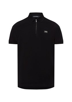 KARL LAGERFELD Męska koszulka polo Mężczyźni Bawełna czarny jednolity ze sklepu vangraaf w kategorii T-shirty męskie - zdjęcie 178429168