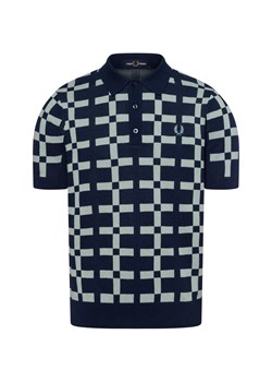 Fred Perry Męska koszulka polo Mężczyźni Bawełna granatowy w kratkę - id: 749079-0001-09990 - marki Fred Perry - 178429196 Fred Perry Męska koszulka polo Mężczyźni Bawełna granatowy w kratkę ze sklepu vangraaf w kategorii T-shirty męskie - zdjęcie 178429196
