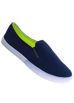 Wsuwane granatowe trampki slip on /D4-3 13628 S171/ ze sklepu Pantofelek24.pl w kategorii Trampki damskie - zdjęcie 178431127