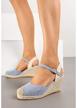 Niebieskie Sandały Espadryle na Koturnie z Plecionką Ilalitia ze sklepu born2be.pl w kategorii Espadryle damskie - zdjęcie 178434907