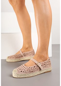 Różowe Ażurowe Espadryle na Płaskiej Podeszwie z Plecionką Aravithra ze sklepu born2be.pl w kategorii Espadryle damskie - zdjęcie 178437169