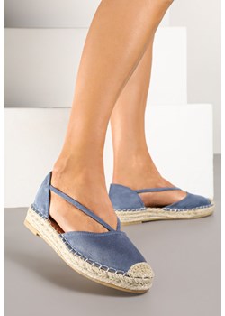 Ciemnoniebieskie Espadryle z Plecioną Podeszwą i Wycięciem po Bokach Anniran ze sklepu born2be.pl w kategorii Espadryle damskie - zdjęcie 178439068