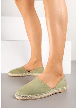 Zielone Espadryle z Plecionką  i Wyciętą Cholewką Prommea ze sklepu born2be.pl w kategorii Espadryle damskie - zdjęcie 178439248