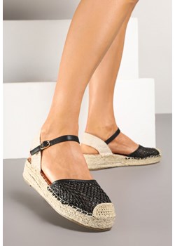 Czarne Espadryle z Siateczki na Plecionej Podeszwie Alisindra ze sklepu born2be.pl w kategorii Espadryle damskie - zdjęcie 178440046