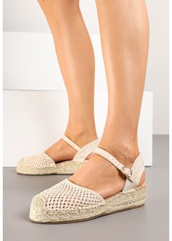 Beżowe Espadryle z Siateczki na Plecionej Podeszwie Alisindra ze sklepu born2be.pl w kategorii Espadryle damskie - zdjęcie 178440058