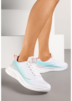 Biało-Miętowe Buty Sportowe Sneakersy Ombre na Piankowej Podeszwie Arelinas ze sklepu born2be.pl w kategorii Buty sportowe damskie - zdjęcie 178446666
