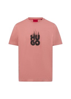 HUGO Koszulka męska - Dalayer Mężczyźni Bawełna brudny róż jednolity ze sklepu vangraaf w kategorii T-shirty męskie - zdjęcie 178449187