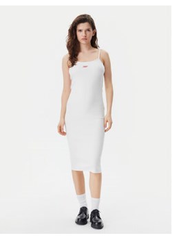 Tommy Jeans Sukienka letnia Script DW0DW20330 Beżowy Slim Fit ze sklepu MODIVO w kategorii Sukienki - zdjęcie 178450397