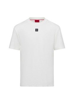 HUGO Koszulka męska - Dalile Mężczyźni Bawełna écru jednolity ze sklepu vangraaf w kategorii T-shirty męskie - zdjęcie 178480888